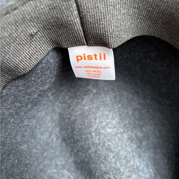 Pistil Soho Felt Wide Brim Navy Wool Hat Brown leather band Fedora One Size - Picture 5 of 5